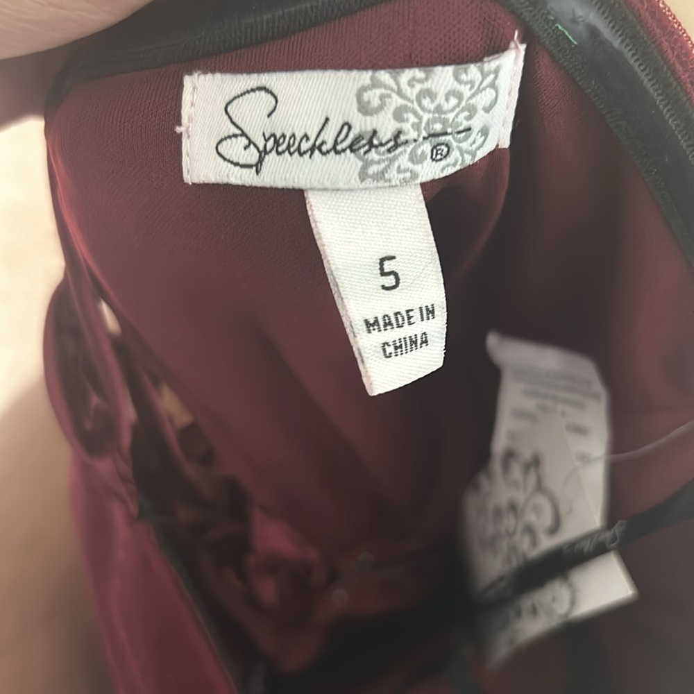 Strapless dark red mini dress - Picture 4 of 4